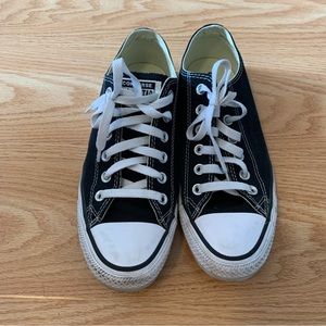 Black low top converse size 8.5 womens